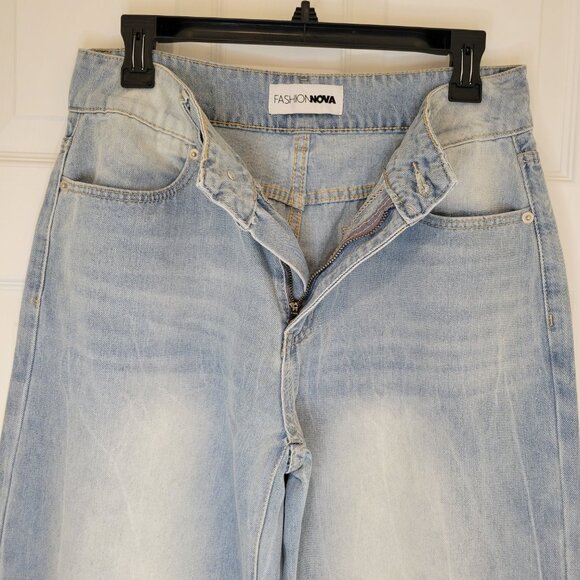 FASHION NOVA Wide Leg High Rise/Waist Baggy Jeans NWOT - Picture 9 of 10